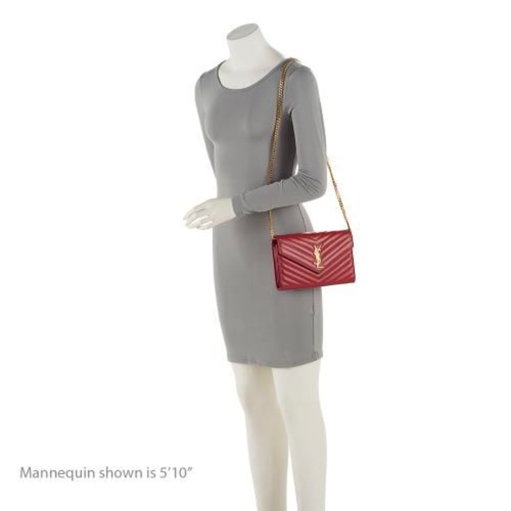 Saint Laurent Matelasse Grain de Poudre Monogram Chain Wallet - Picture 5 of 15